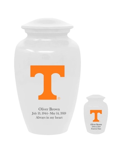 University of Tennessee Volunteers White Cremation Urns