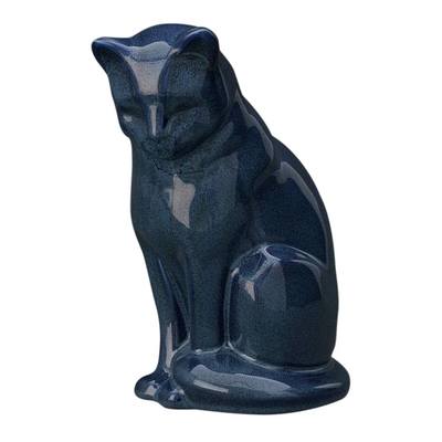 Upright Ocean Ceramic Cat Urn