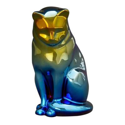 Upright Sunny Sky Ceramic Cat Urn