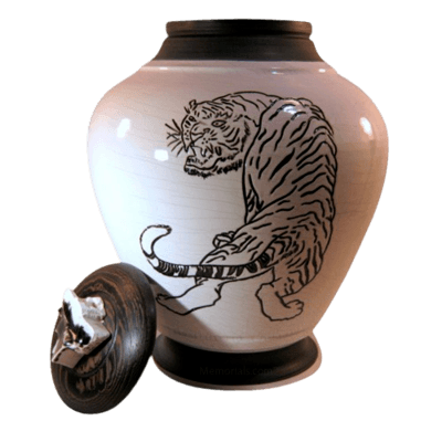 Tiger Nature Cremation Urn