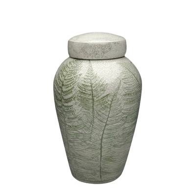 Fern Raku Medium Cremation Urn