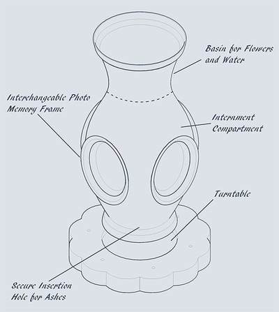 Vase of Life Blush Luxury Cremation Urn