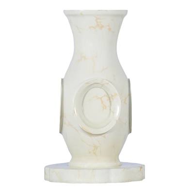 Vase of Life Cream Marble Luxury Cremation Urn