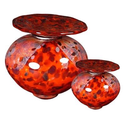 Milano Red Glass Cremation Urns