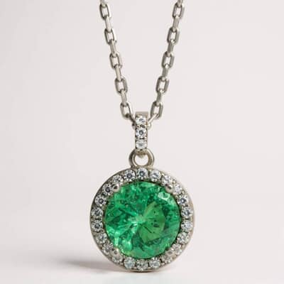 Vintage Forest Cremation Diamond Necklace