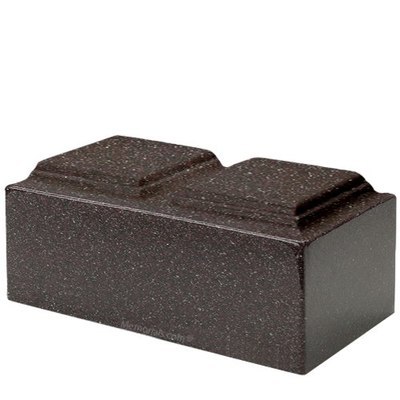 Vintage Red Granite Companion Cremation Urn