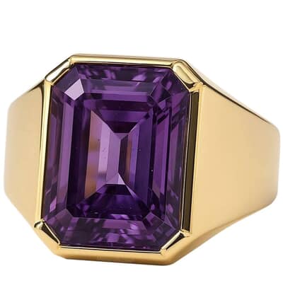 Violet Mens Cremation Diamond Ring