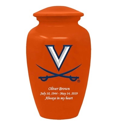 Virginia University Cavaliers Orange Cremation Urn