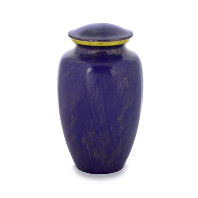 Vivid Purple and Gold Cremation Urn