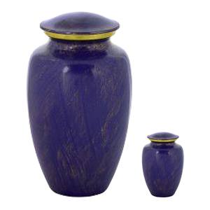 Vivid Purple and Gold Cremation Urns