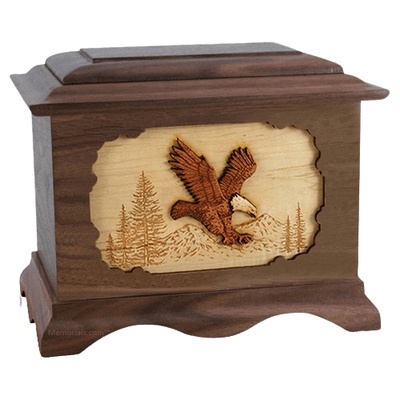 Eagle Walnut Cremation Urn