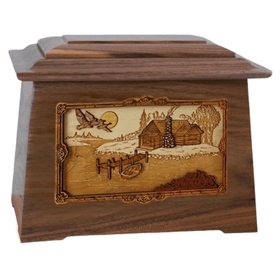 Rustic Paradise Walnut Aristocrat Cremation Urn