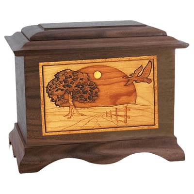 Geese Walnut Cremation Urn