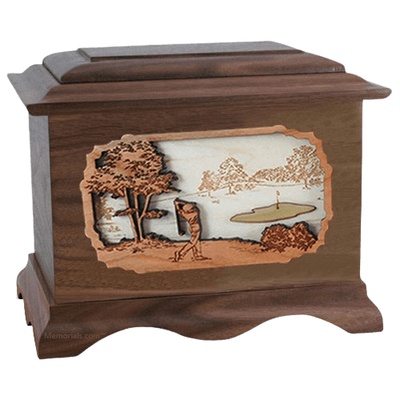 Golf Walnut Cremation Urn