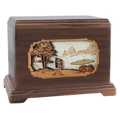 Golf Walnut Hampton Cremation Urn