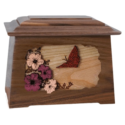 Butterfly Walnut Aristocrat Cremation Urn