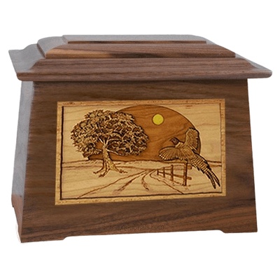 Pheasant Walnut Aristocrat Cremation Urn