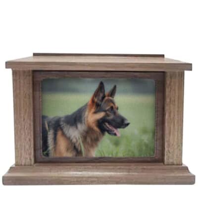 Walnut Rectangle Picture Pet Urns