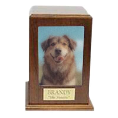Walnut Tower Photo Pet Cremation Urn II