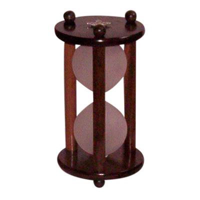 Hourglass Pillar Walnut Pet Urn