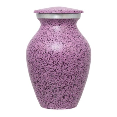 Warm Lilac Speckled Keepsake Urn