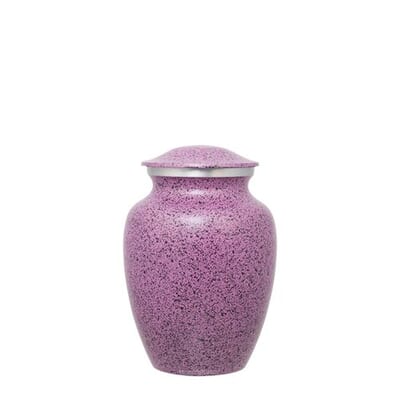 Warm Lilac Speckled Small Cremation Urn