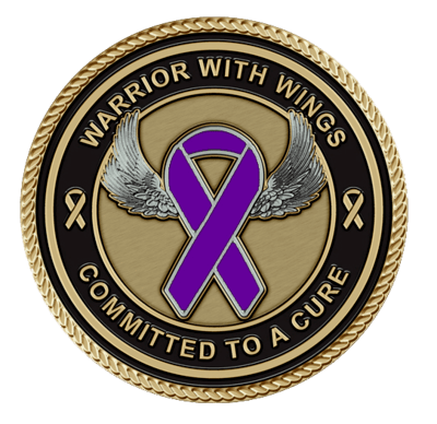 Warrior with Wings Cancer Society Large Medallion