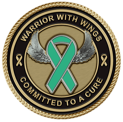 Warrior with Wings Cervical Cancer Medium Medallion