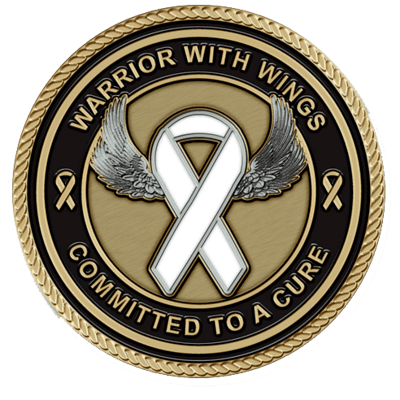 Warrior with Wings Lung Cancer Large Medallion