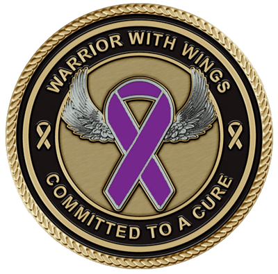 Warrior with Wings Pancreatic Cancer Medallion