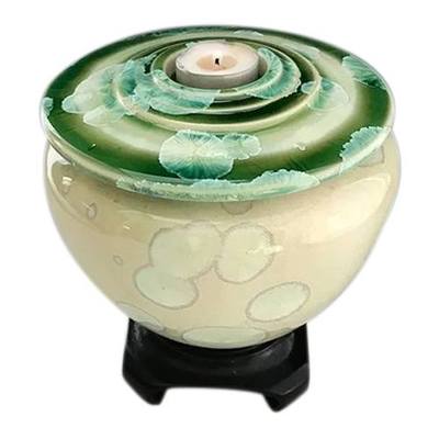 Water Lily Pet Ceramic Urn