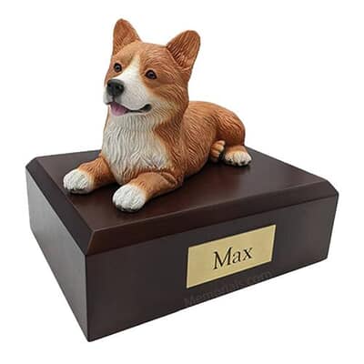 Welsh Corgi Laying Dog Urns