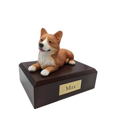 Welsh Corgi Laying Medium Dog Urn