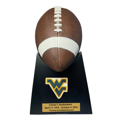 West Virginia Mountaineers Football Cremation Urn
