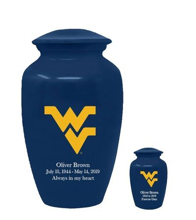 West Virginia University Mountaineers Cremation Urns