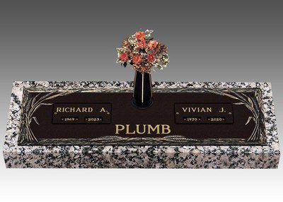 Wheat Field Companion Cremation Headstone 36 x 13