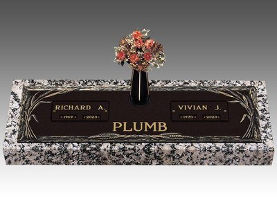 Wheat Field Companion Cremation Headstone 44 x 14