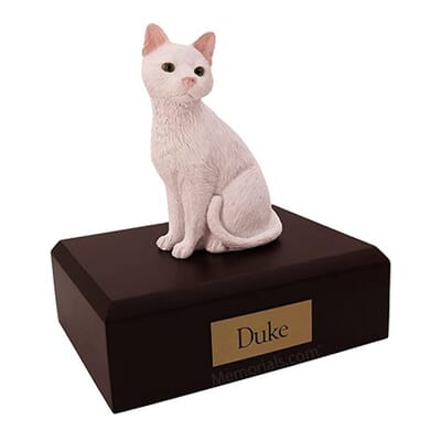 White Cat Urns