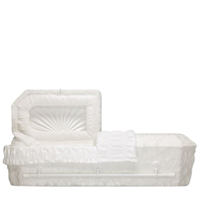 White Deluxe Mini Child Casket