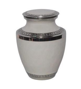 White Elegant Child Cremation Urn