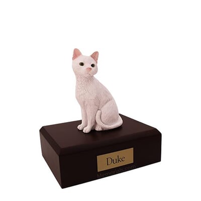 White Medium Cat Urn