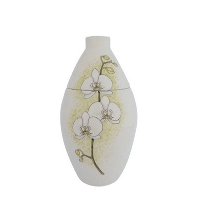 White Orchids Medium Cremation Urn