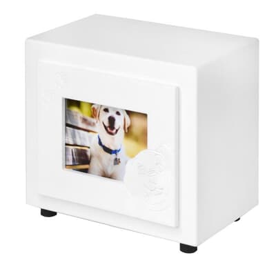 White Paw Photo Dog Cremation Urns