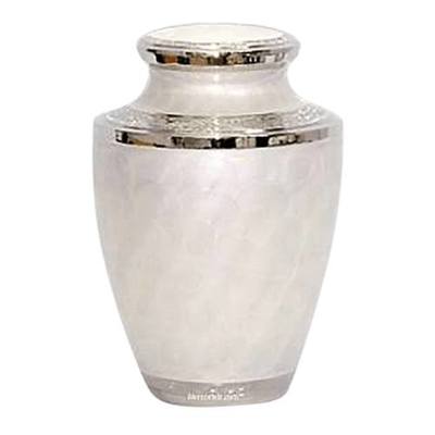 White Pearl Cremation Urn