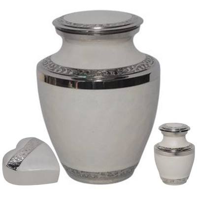White Pearl Cremation Urns
