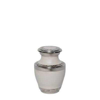 White Pearl Keepsake Cremation Urn