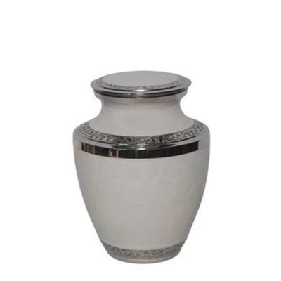White Pearl Small Cremation Urn