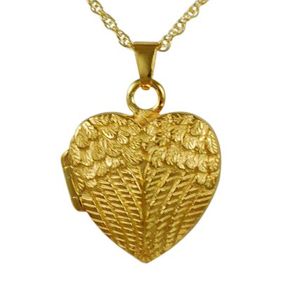 Wing Heart Locket Keepsake Pendant II