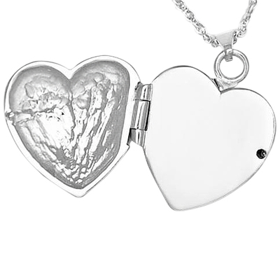 Wing Heart Locket Keepsake Pendant