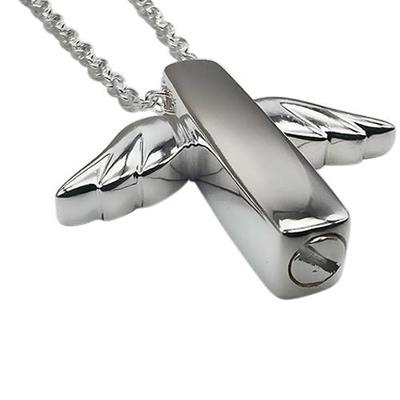 Winged Cross Urn Necklace